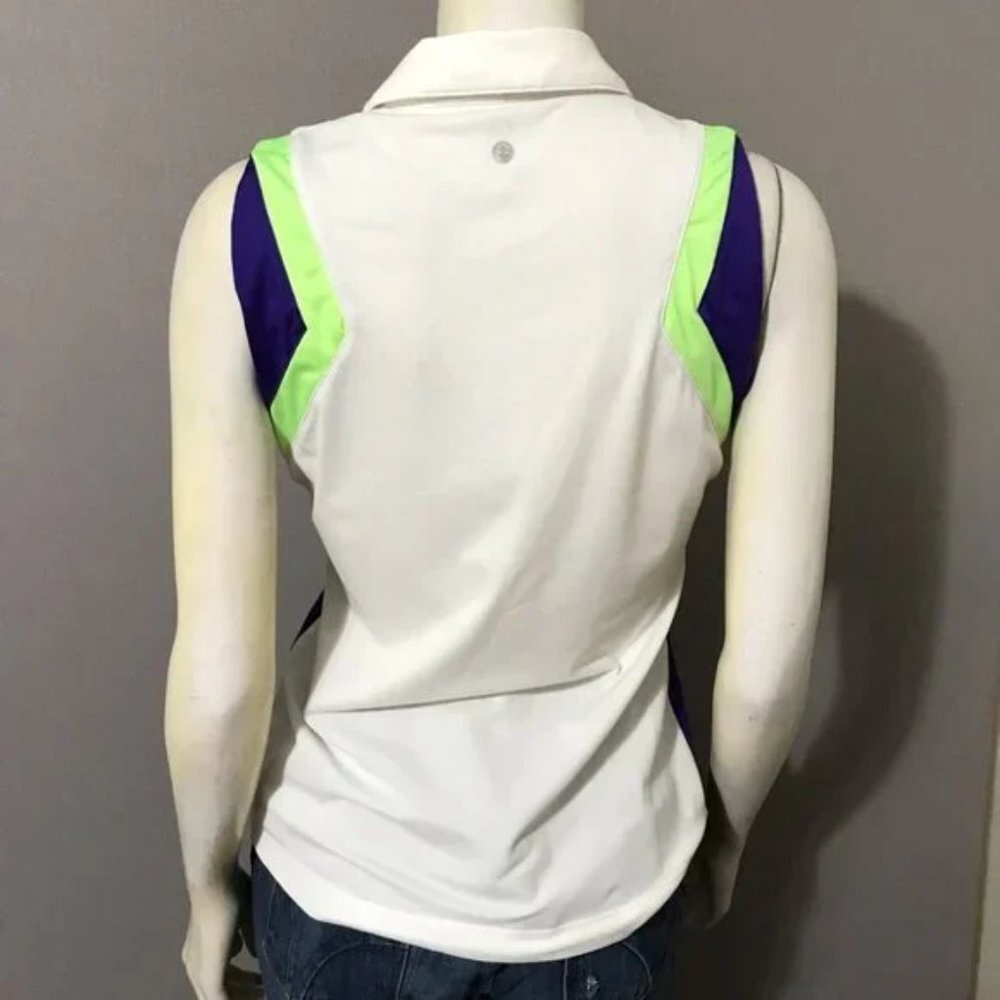 SOLDāāā Sport Womens Golf White Sleeveless Top Sz-Small - Picture 6 of 9